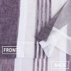 Sheer Curtains for Living Room Bedroom, Stripe Farmhouse Curtains Faux Linen Window Treatments Semi Curtain, Bathroom Curtain Window Grommet，2 Pcs - 3 of 4