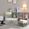 DOMETOUR Fabric Storage Cubes Storage Bins Set of 6, Foldable Closet Drawers Organizers Storage Box for Toy Clothes - 2 of 4