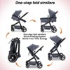 GustoWave 2 in 1 Baby Stroller for Toddler 0-3, Bassinet Stroller for Toddler and Newborn with Large Storage Basket, Shock Absorbing, Removable Seat - 3 of 4