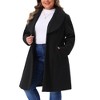 Agnes Orinda Women's Plus Size Notched Shawl-Collar Single-Breasted Overcoats - 2 of 4