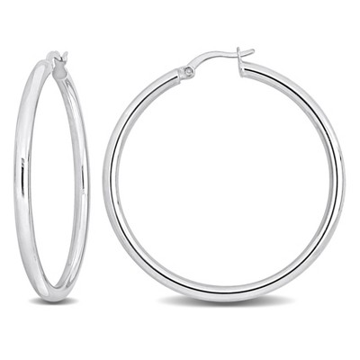 EVERLY JEWELRY | Sterling Silver 45x3 MM Hoop Earrings