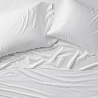 Full 400 Thread Count Rayon from Bamboo Sheet Set White - Casaluna™