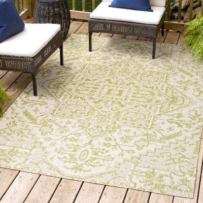 JONATHAN Y Estrella Bohemian Medallion Textured Weave Indoor/Outdoor Area Rug