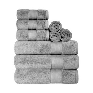 Luxury Cotton Heavyweight Solid Plush Towel Set by Blue Nile Mills - 1 of 4