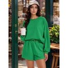 ATHLECHIC Women's Outfits Batwing Sleeve Oversized Sweatsuit Casual Fall Tracksuit Short 2 Pieces Sets - 2 of 4
