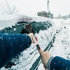 iMountek"3-in-1 Extendable Windshield Ice Scraper, Snow Broom & Shovel for Car Frost and Snow Removal" BlackOrange&Blue - 3 of 4