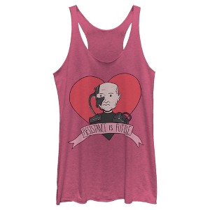 Women's Star Trek: The Next Generation Valentine's Cartoon Borg Picard Heart Resistance Is Futile Racerback Tank Top - 1 of 4