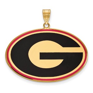 Black Bow Jewelry 14k Yellow Gold Plated Sterling Silver Georgia Bulldogs NCAA Extra Large Pendant - 1 of 3