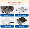 11L Electric Deep Fryer with Basket Strainer, Adjustable Temp and Timer, Perfect for Fried Chicken, Shrimp, French Fries, Removable Oil-Container - 2 of 4