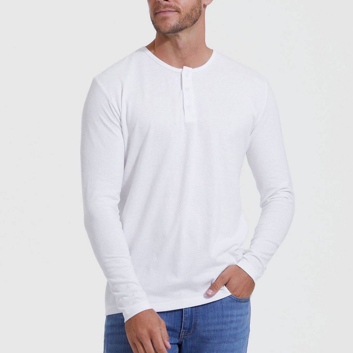 Men's Classic Long Sleeve Henley - True Classic - thumbnail 5