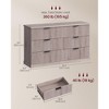 6-Drawer Double Dresser for Bedroom, 54.2" Wide Chest of Drawers with Fluted Panels, Transitional Storage Dresser, Gray - 4 of 4