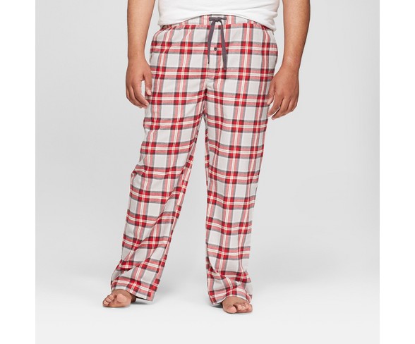 Men's Big & Tall Plaid Lounge Flannel Pajama Pants - Goodfellow & Co&#153; Gray 5XB