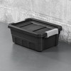 Sterilite Plastic Stacker Tote, Heavy Duty Lidded Storage Bin Container for Stackable Garage and Basement Organization - 2 of 4