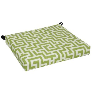 Blazing Needles, 20-inch by 19-inch Patterned Outdoor Chair Cushion - 1 of 2