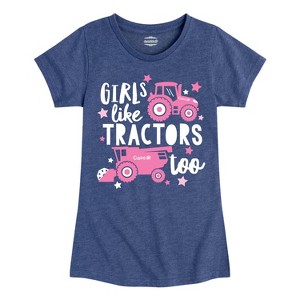 Girls' - Case IH - Girls Like Tractors Too Fitted Short Sleeve Graphic T-Shirt - 1 of 4