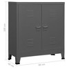 vidaXL File Cabinet Sideboard Storage Chest Cabinet for Home Office Steel - 4 of 4