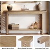 Tribesigns 2-Tier Farmhouse Console Table, Long Narrow Wood Grain Finish Entryway Table for Foyer, Hallway, Living Room,Oak - 4 of 4