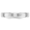 Black Bow Jewelry 4mm 14K White or Yellow Gold Beveled Edge Comfort Fit Band - 3 of 4