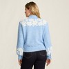 Lands' End Women's Fuzzy Turtleneck Lantern Sleeve Jacquard Sweater - 2 of 4