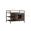 LAOTIES Hidden Cat Litter Box Enclosure,MDF Litter Box Cabinet With Storage,Barn Door,Ventilation - 2 of 4
