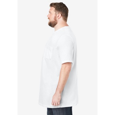 KingSize Shrink-Less Lightweight Longer-Length Crewneck Pocket T-Shirt
