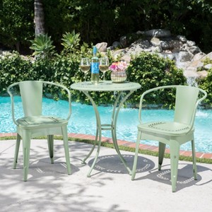 Sapphtopaz Outdoor Patio Furniture Set Bistro Beach Chair Leisure Outdoor Chairs and Bar Table for Garden, Backyard, Terrace, Pool - 1 of 4
