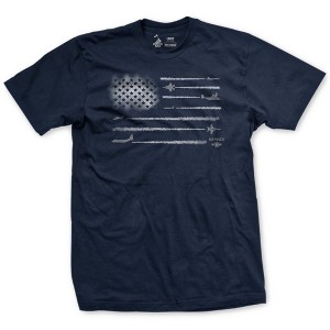 OUTSIDE THE WIRE Leatherneck for Life Marine Aviation Smoke Flag T-Shirt - 1 of 2
