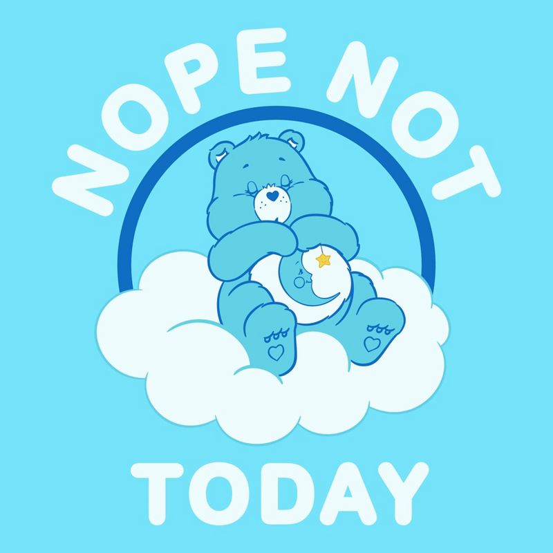 Men&#39;s Care Bears Nope Not Today Print Tank Top and Shorts Pajama Set - Blue, 5 of 7