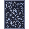 Floral Bow Rugs , Rug for Living Room with Soft Low Pile, Blue Washable Area Rug for Nursery Kids Dorm Playroom - 4 of 4