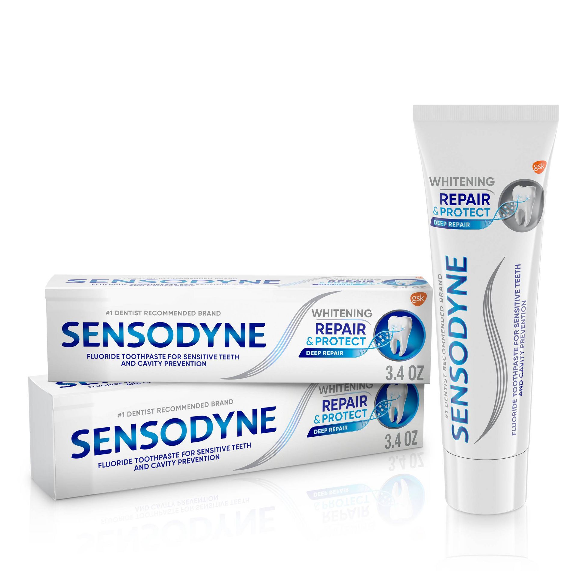 Sensodyne Whitening Repair and Protect Toothpaste - 3.4oz/2pk