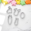 Unique Bargains Cookie Mould Cutter 5 Pcs Easter Cookie Mould Set Dishwasher Safe Stainless Steel Silver Tone 1 Set - 2 of 4
