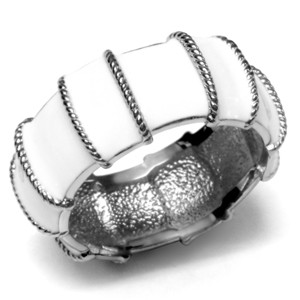 Slickblue Modern Rope-Textured Stainless Steel Ring – Polished, Lightweight & Perfect for Any Occasion, Size 5-10 - 1 of 4