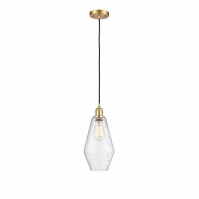 Cindyrella - 1 Light Cord Hung Mini Pendant In Industrial Style-14.5 Inches Tall and 7 Inches Wide