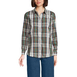 Lands' End Women's No Iron Supima Cotton Long Sleeve Shirt - 1 of 3