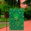 Northlight Leprechaun Hat "Happy St. Patrick's Day" Shamrocks Outdoor Garden Flag 18" x 12.5" - 3 of 4