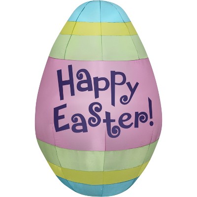 Gemmy Airblown Inflatable Easter Egg, 5.5 ft Tall, Pink