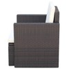 vidaXL Armchair Brown Poly Rattan 25.6 x 25.6 x 28.7 in Lightweight - 3 of 4