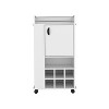 Gulches Fargo Bar Cart with Cabinet, 6 Built-in Wine Racks, and Casters ¨C Stylish Mobile Storage for Your Home Bar - 4 of 4