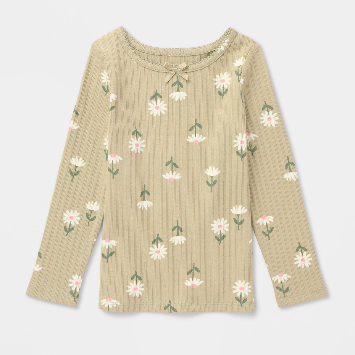 Toddler Girls' Ribbed Long Sleeve T-Shirt - Cat & Jack™ - thumbnail 8