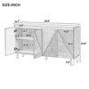 60" Retro Sideboard Buffet Cabinet, 4-Door Vintage Storage Cabinet with Adjustable Shelves for Dining Room, Kitchen, or Living Room - 4 of 4