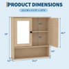 Wall Mounted Bathroom Storage Cabinet, 2-Tier over the Toilet Organizer, Waterproof Wooden Cabinet for Bathroom, Kitchen, Living Room - 2 of 4