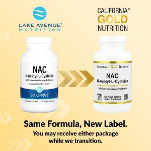 California Gold Nutrition N-Acetyl-L-Cysteine with Molybdenum and Selenium, 120 Veggie Capsules - 1 of 4