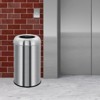 18.5 Gal/70L Trash Can, Stainless Steel Open Top Garbage Can with Removable Inner Wastebasket, Round Heavy Duty Commercial Waste Bin - 3 of 4