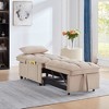 VYNXARIA 4 in1 Multi-Function Single Sofa Bed with Storage Pockets,Tufted Single Pull-out Sofa Bed,Convertible Chaise Lounge - 3 of 4