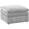 Okak Modern Convertible Sectional Sofa Couch with 2 Armchair/Wedge, 2 Armless Chairs,1 Ottomans 5pc Fabric Plush Modular Sofa for Living Room, Gray - 4 of 4