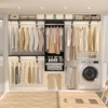 96'' Space-saving Floating Closet Organizer,  Wall-mounted Closet System with Shelves and Hanging Rods - 4 of 4