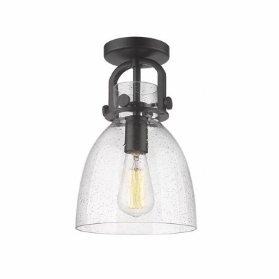 Newton Bell - 1 Light Flush Mount In Industrial Style-12.5 Inches Tall and 8 Inches Wide