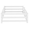 CAVINAS Twin/Full Size Kid Floor Bed,Montessori Toddler Bed Frame with Guardrail,Wooden Floor Bed for Girls,Boys,Pine Wood,Box Spring Required - 3 of 4