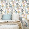 RoomMates Perennial Blooms Peel & Stick Wallpaper: Removable Floral Vinyl, Self-Adhesive, Modern Botanical, 28 Sq Ft Coverage - 4 of 4