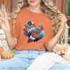 Turkey Patchwork Print - Women's Garment Dyed Graphic T-Shirt - 3 of 4